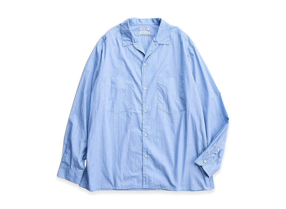 NICENESS Romeo Dead Stock Light Blue Pattern Dress Shirt "Stripe"