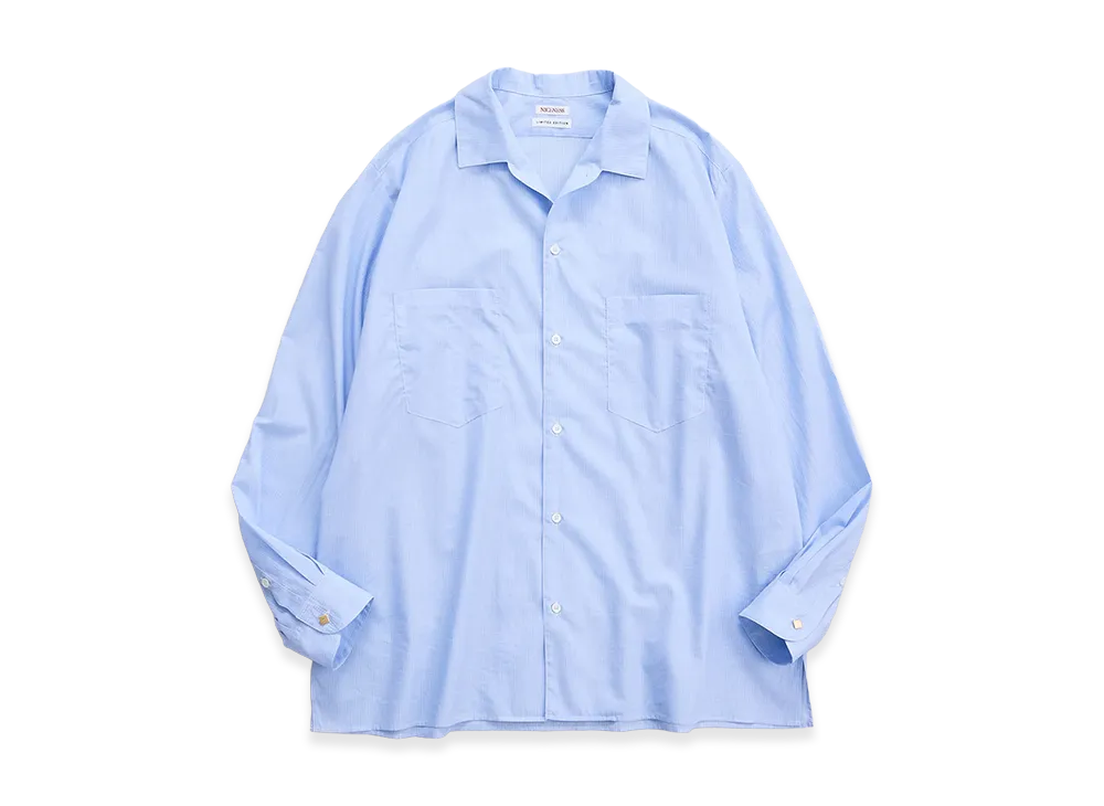 NICENESS Romeo Dead Stock Light Blue Pattern Dress Shirt "Dobby Check"