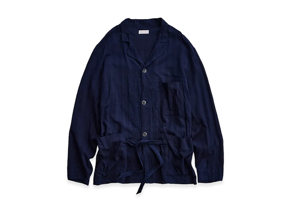 NICENESS Gez Jacquard Check Coveralls "Navy"