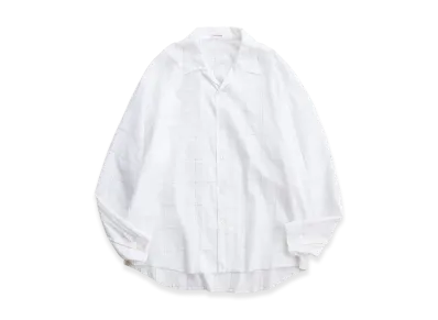 NICENESS C.Castelino Low Slope Shirt - Hand Cut Lattice Fabric "White"