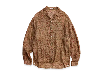 NICENESS Castelino Low Slope Shirt - Silk Chiffon "Brown"