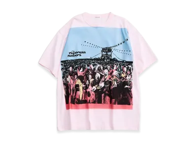 NICENESS Ed Hand Stencil Print Tee "Pink"