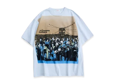 NICENESS Ed Hand Stencil Print Tee "Blue"