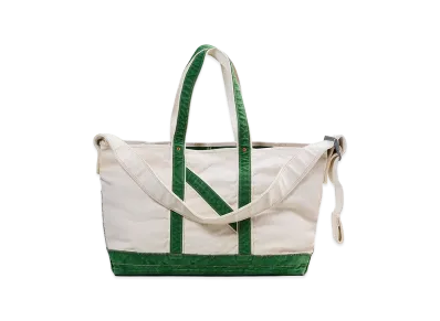 NICENESS L.Lesh NN Aged Effect Shoulder Tote Bag "Natural/Green"