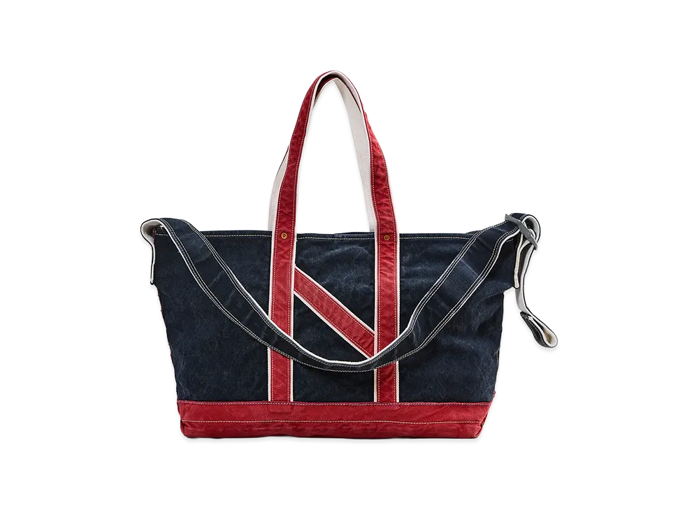 NICENESS L.Lesh NN Aged Effect Shoulder Tote Bag "Black/Red"