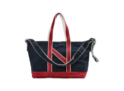 NICENESS L.Lesh NN Aged Effect Shoulder Tote Bag "Black/Red"