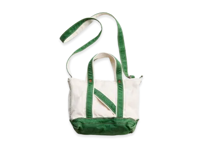 NICENESS M.Lesh NN Aged Effect Shoulder Tote Bag - Mini "Natural/Green"