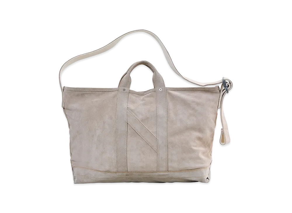 NICENESS S.Ledz Suede Leather NN Shoulder Tote Bag "Light Beige"