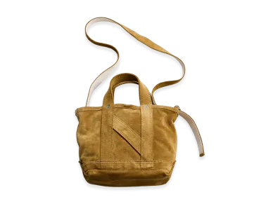 NICENESS M.S.Ledz Suede Leather NN Shoulder Tote Bag - Mini "Camel"