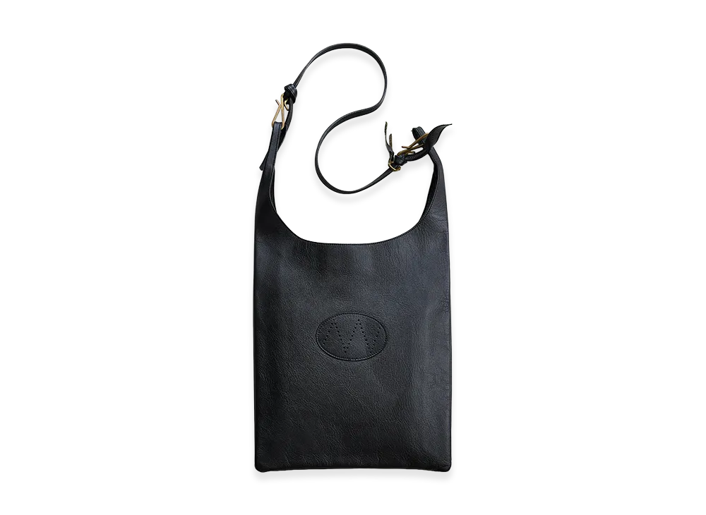 NICENESS Lowe – Midi Horse Leather Shoulder Strap Bag – Medium "Black"