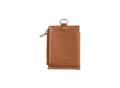 NICENESS H.Bay Ray Cow Leather Zip Card Case "Cognac"