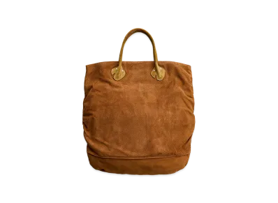 NICENESS L.Aphex Hair Sheep Leather NN Shirring Bag "Cognac"
