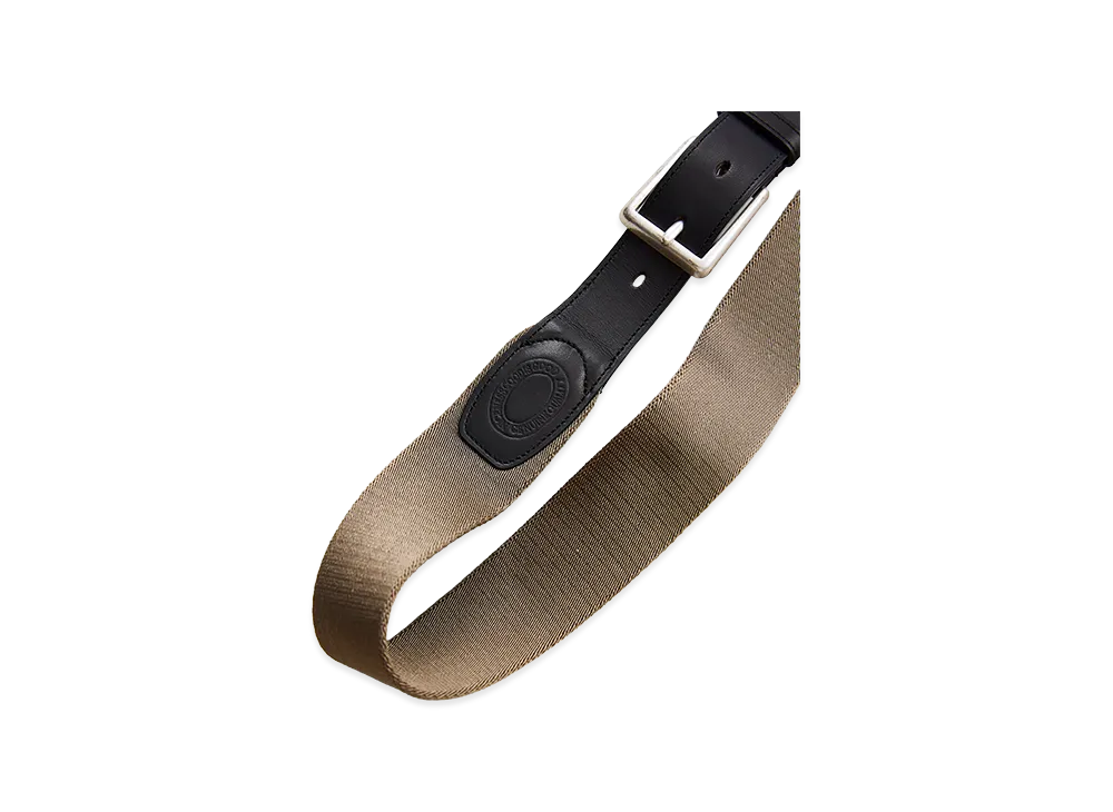 NICENESS A.Hansgen Calf Leather NN Webbing Belt "Black/Khaki"