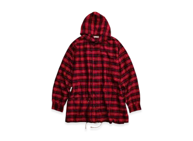 NICENESS Levene Silk Check Taffeta Parka "Red"
