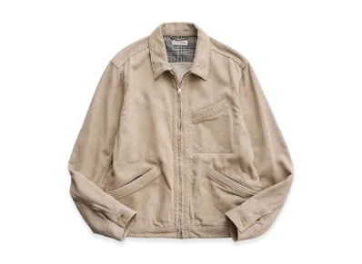 NICENESS S.Jett Silk Corduroy Short Blouson "Ivory"