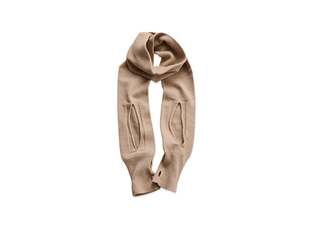 NICENESS Toby Vicuña Cashmere Sleeve Muffler "Natural"