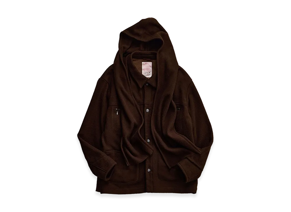 NICENESS S.Borland Silk Fleece Overshirt Coat "Olive Drab"