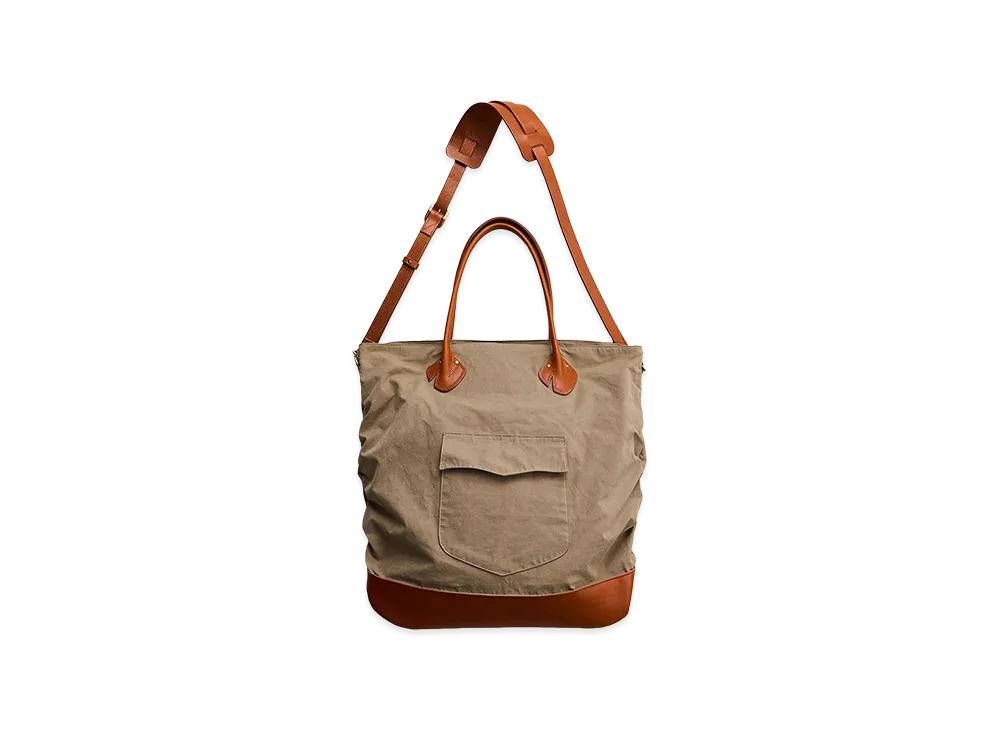 NICENESS L.Aphex Heinzman Shirring Bag "Khaki/Cognac"