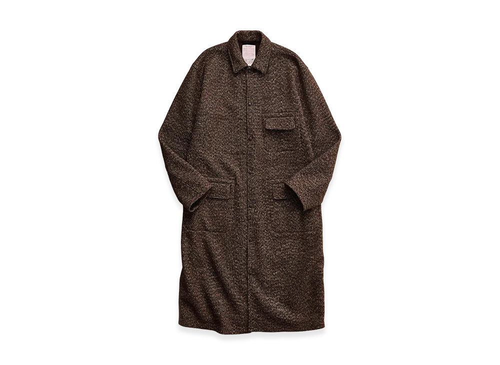 NICENESS Sylvian Kasuri Yarn Knitted Duster Coat "Brown"