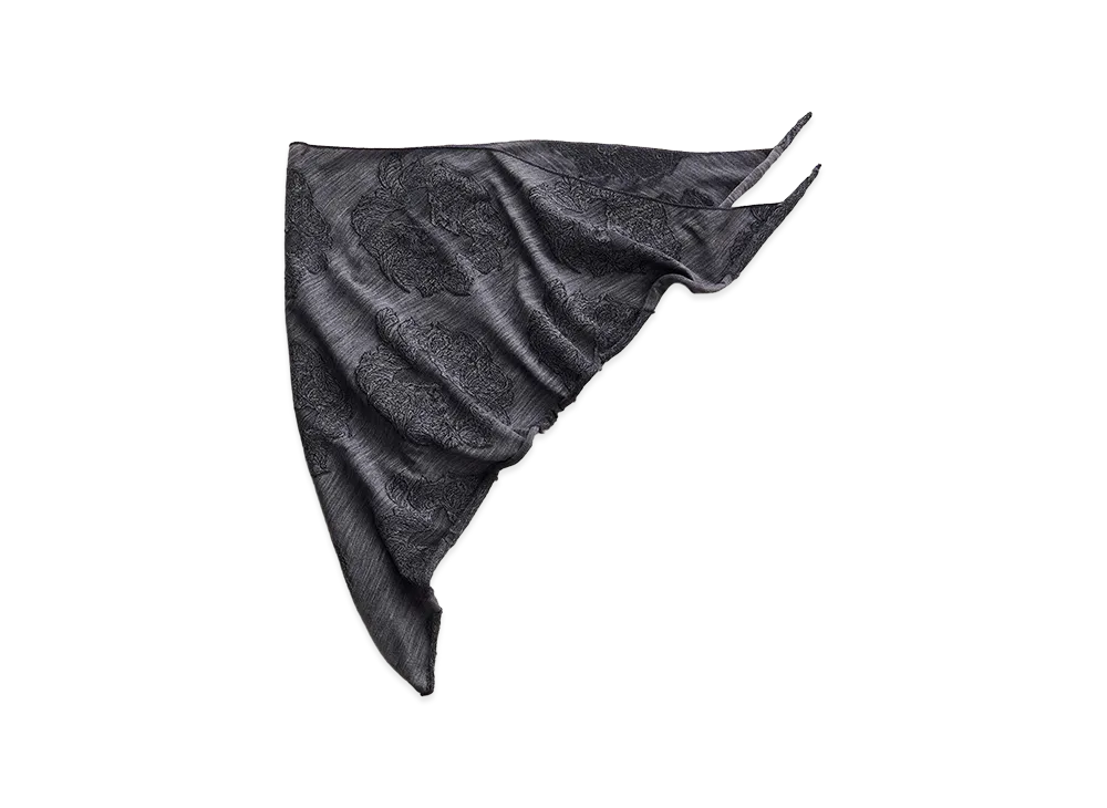 NICENESS Lockie Apple Jacquard Triangle Scarf "Charcoal"