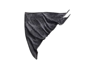 NICENESS Lockie Apple Jacquard Triangle Scarf "Charcoal"