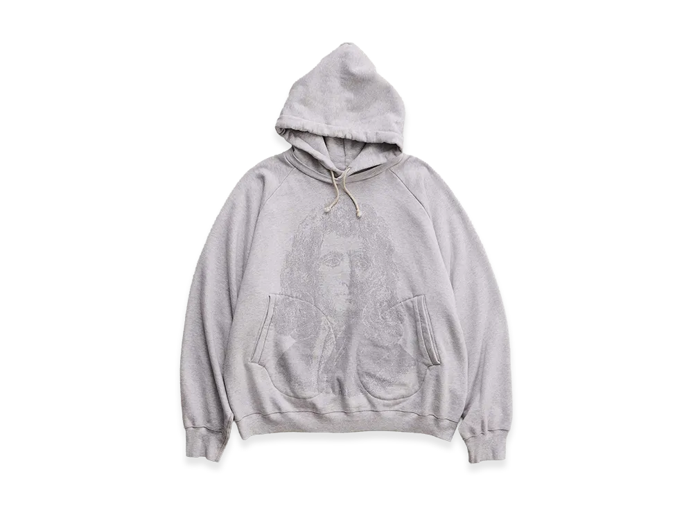NICENESS C.Yeoman Cotton Melange Jacquard Sweat Hoodie "Gray"