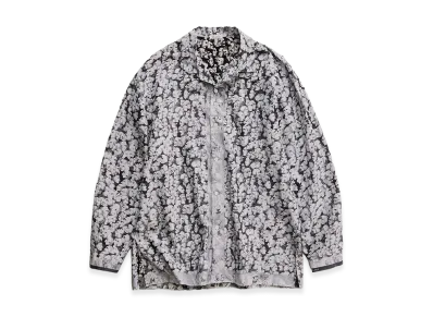 NICENESS P.Jamet Graphic Scarf Open-Collar Shirt "Black/White"