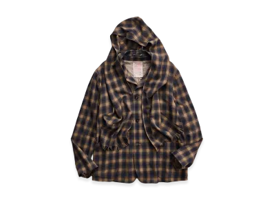 NICENESS C.Tartt S140's Ombre Check Tartt Jacket "Beige"