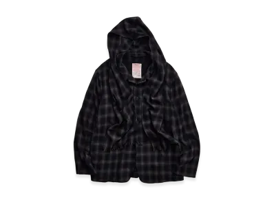 NICENESS C.Tartt S140's Ombre Check Tartt Jacket "Charcoal"