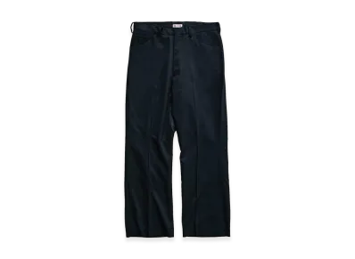 NICENESS Finch S140's Worsted Gabardine Semi-Flare Trousers "Dark Green"