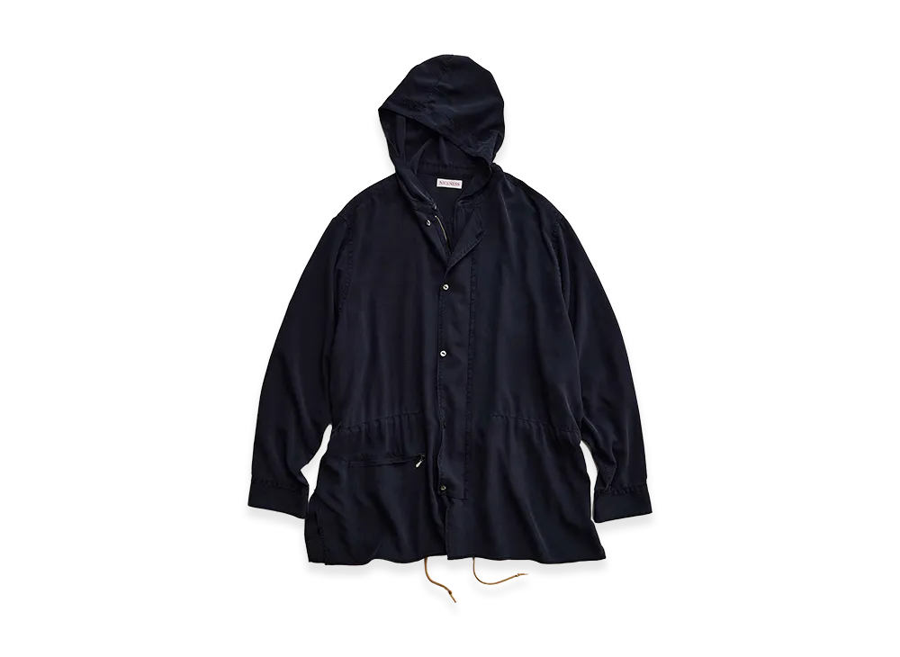 NICENESS D.Levene Napped Silk Shell Parka "Midnight"