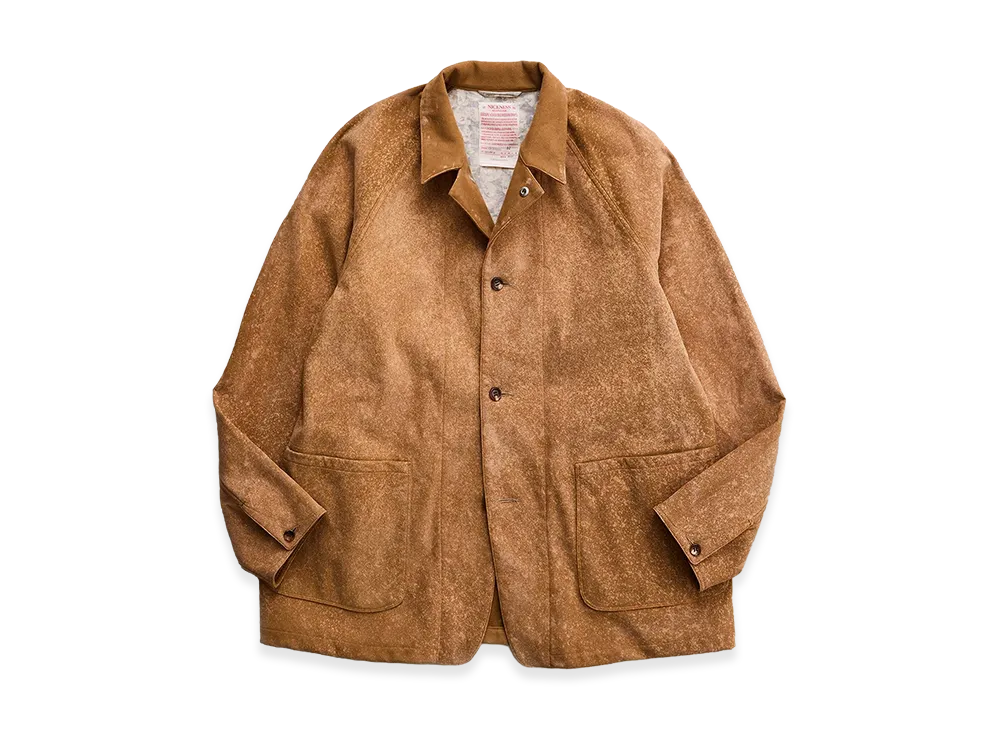 NICENESS Lennox Bleached Faux Suede Raglan Coverall "Camel"