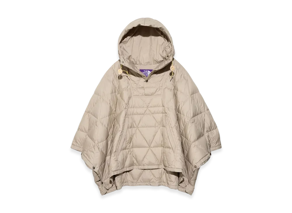 The North Face Purple Label Field Down Poncho "Stone"