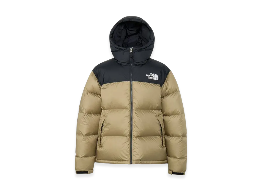 The North Face Nuptse Hoodie "Black/Classic Khaki"
