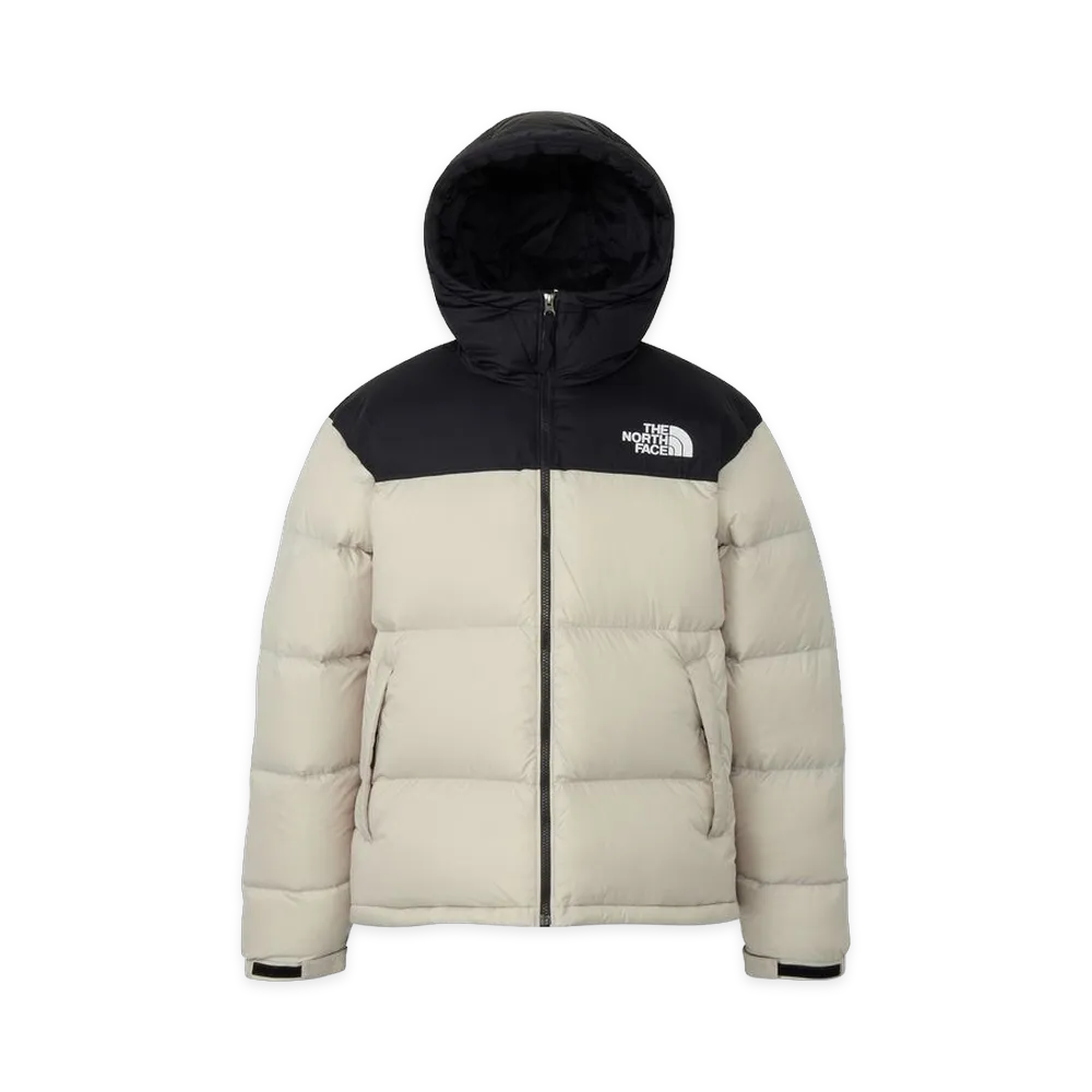 The North Face Nuptse Hoodie "Fossil Ivory/Black"