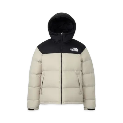 The North Face Nuptse Hoodie "Fossil Ivory/Black"