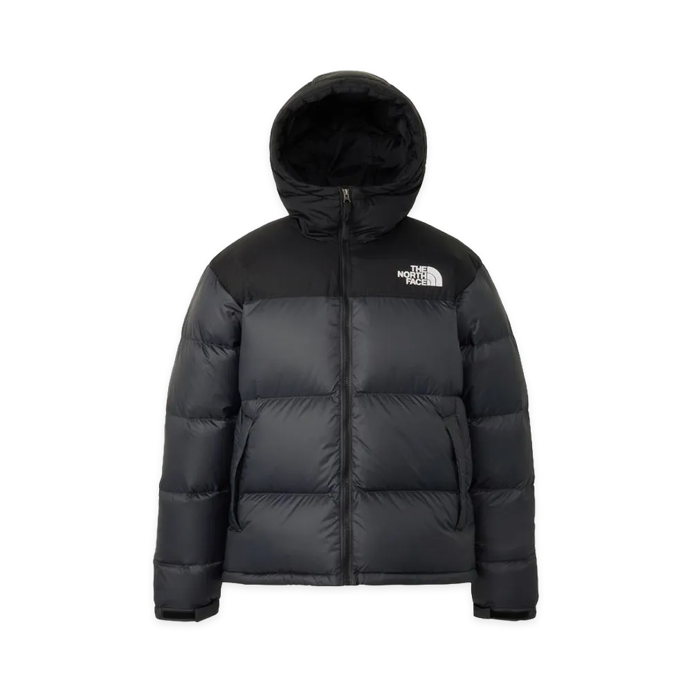 The North Face Nuptse Hoodie "Asphalt Grey/Black"
