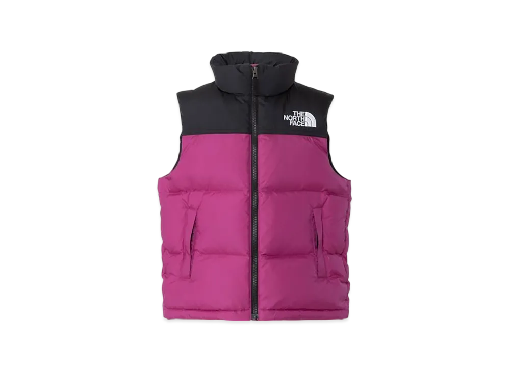 The North Face Kids Nuptse Vest "Black/Roxbury Pink"