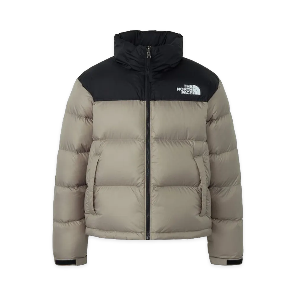 The North Face Women's Short Nuptse Jacket "Mushroom/Black"