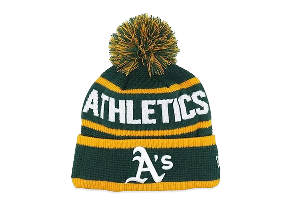 NEW ERA x THE CAP PomPom Knit Oakland Athletics "Green/Yellow"