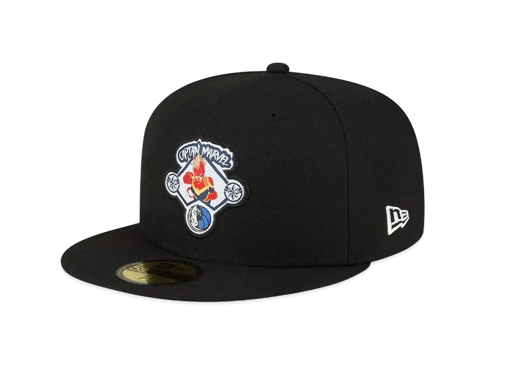 NEW ERA x NBA x MARVEL 59FIFTY Dallas Mavericks Captain Marvel "Black/Navy"