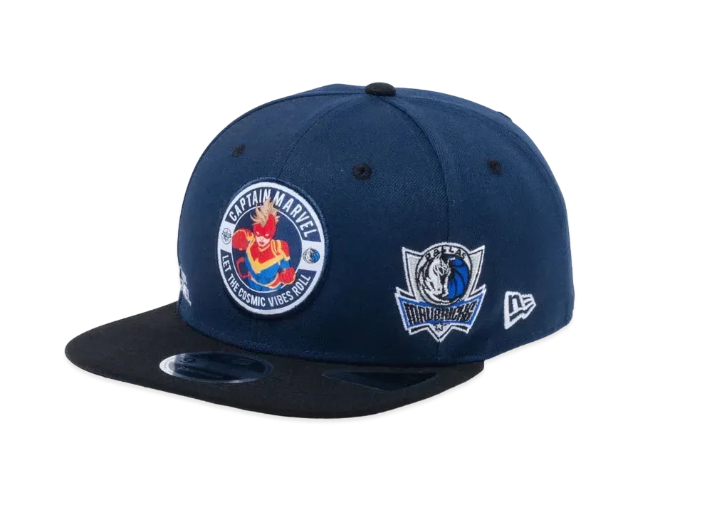 NEW ERA x NBA x MARVEL 9FIFTY Dallas Mavericks Captain Marvel "Navy/Black"