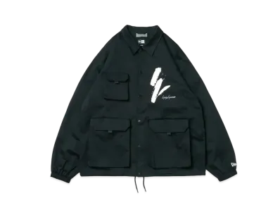 NEW ERA x Yohji Yamamoto FW23 Signature Logo Y Motif Field Coach Jacket "Black"