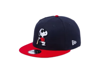 NEW ERA x PEANUTS 9Fifty Joe Cool Scarlet Visor "Navy"