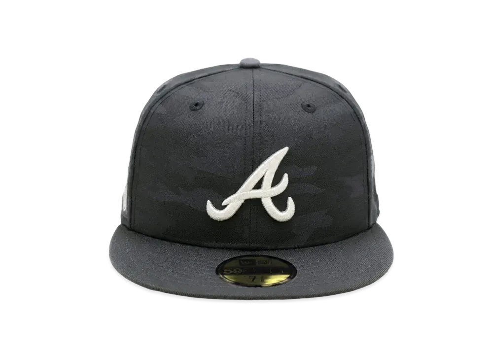 NEW ERA THE CAP Cloaking Device 59FIFTY Atlanta Braves "Black Camo"