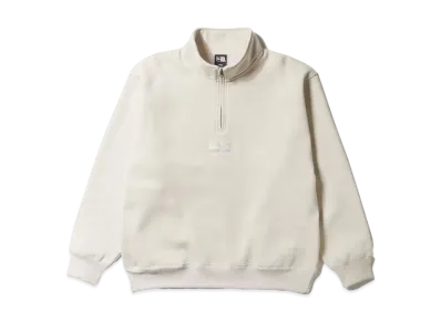NEW ERA Fleece Oversized Sweat Half Zip Box Logo "Stone"