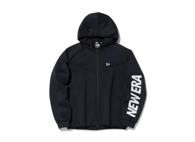NEW ERA Warm Up Jacket Wordmark "Black x White"