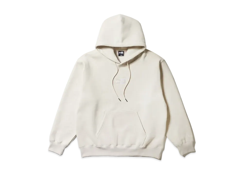 NEW ERA Fleece Lining Oversized Sweatshirt Pullover Hoodie Box Logo "Stone"