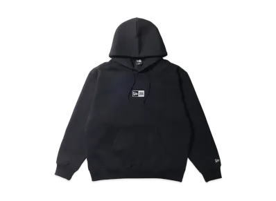 NEW ERA Fleece Lining Oversized Sweatshirt Pullover Hoodie Box Logo "Black"
