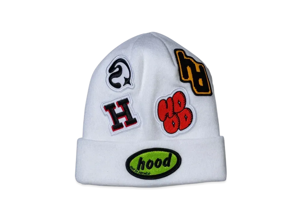 NEW ERA x hood Mori Haruna Cuff Knit Wappen "White"